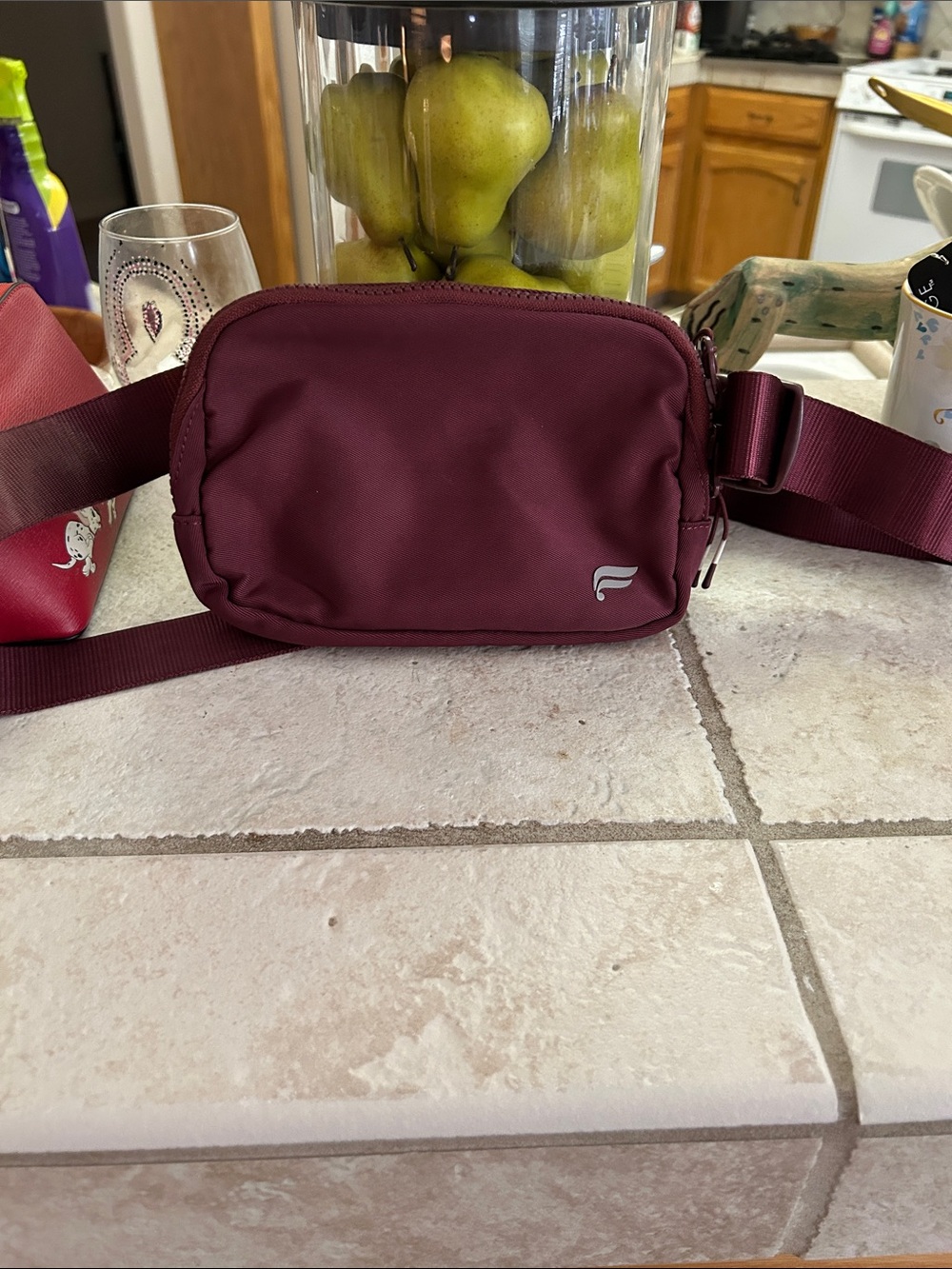 Fabletics Maroon Belt Bag